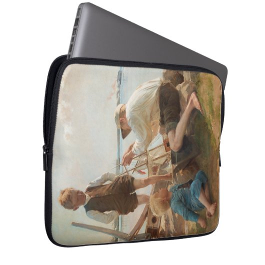 Schiffbauer (von Albert Edelfelt) Laptopschutzhülle (Vorne Rechts)