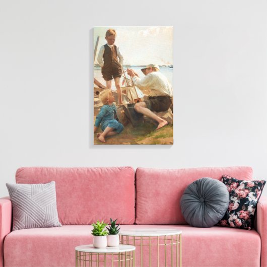Schiffbauer (von Albert Edelfelt) Leinwanddruck (Insitu (Wohnzimmer))