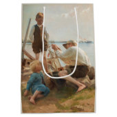 Schiffbauer (von Albert Edelfelt) Mittlere Geschenktüte (Rückseite)