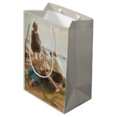 Schiffbauer (von Albert Edelfelt) Mittlere Geschenktüte (Rückseite Schrägansicht)