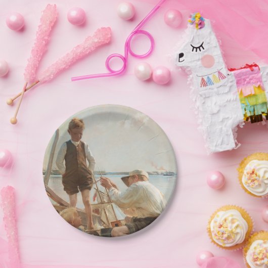 Schiffbauer (von Albert Edelfelt) Pappteller (Party)