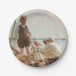 Schiffbauer (von Albert Edelfelt) Pappteller