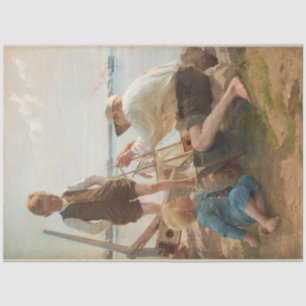 Schiffbauer (von Albert Edelfelt) Seidenpapier