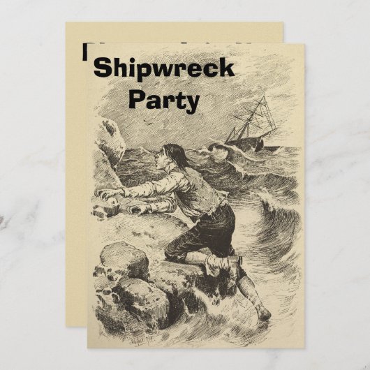 Schiffbruch 2 einladung (Vorne/Hinten)