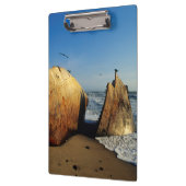 Schiffbruch am Strand, Skeleton Coast, Namibia Klemmbrett (Links)