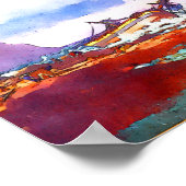 Schiffbruch an der Küste Norwegens Poster (Ecke)