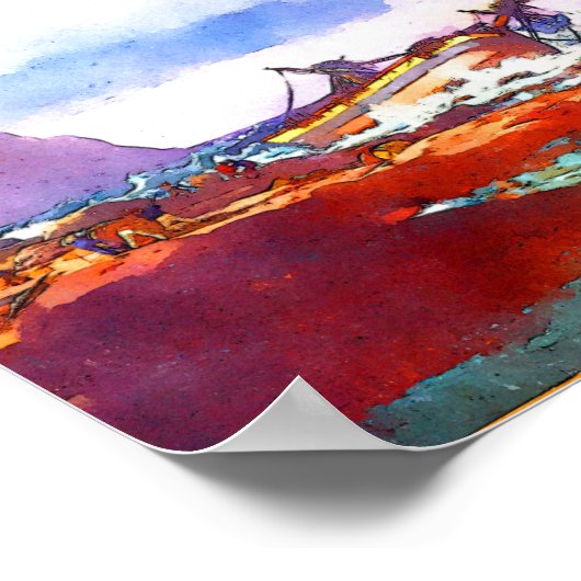 Schiffbruch an der Küste Norwegens Poster (Ecke)