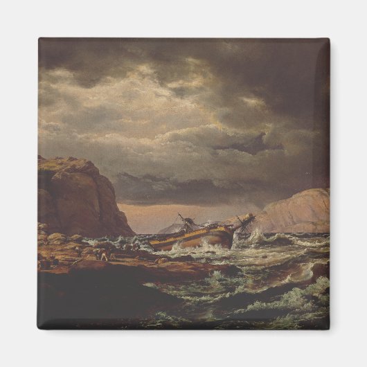 Schiffbruch an der norwegischen Küste von Johan Da Magnet (Vorne)