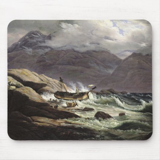Schiffbruch auf der norwegischen Küste, 1831 Mousepad (Vorne)