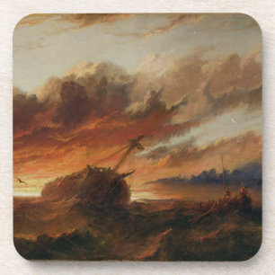 Schiffbruch, c.1850 (Öl auf Leinwand) Getränkeuntersetzer