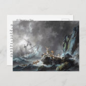 Schiffbruch im Sturm 1872 Postkarte (Vorne/Hinten)