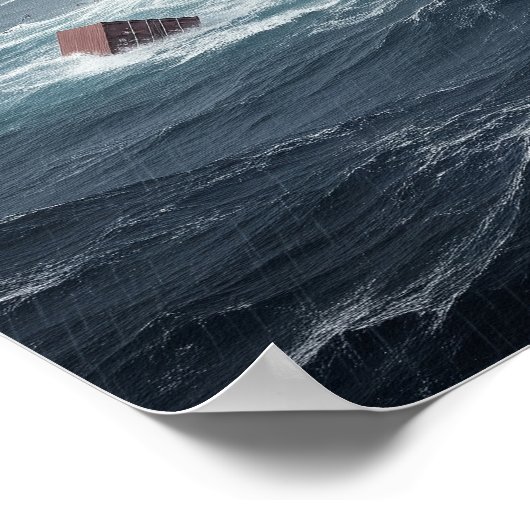 Schiffbruch in einem Sturm Poster (Ecke)