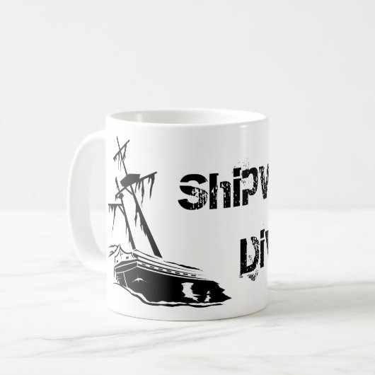 Schiffbruch-Taucher Kaffeetasse (Vorderseite Links)