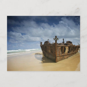 Schiffbruch von S.S. Maheno, Fraser Island, Austra Postkarte