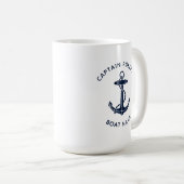 Schiffchenanker Kapitän und Besatzung Benutzerdefi Kaffeetasse (VorderseiteRechts)