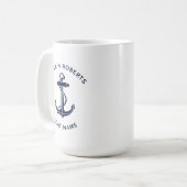 Schiffchenanker Kapitän und Besatzung Benutzerdefi Kaffeetasse (Vorderseite Links)