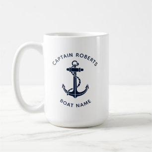 Schiffchenanker Kapitän und Besatzung Benutzerdefi Kaffeetasse