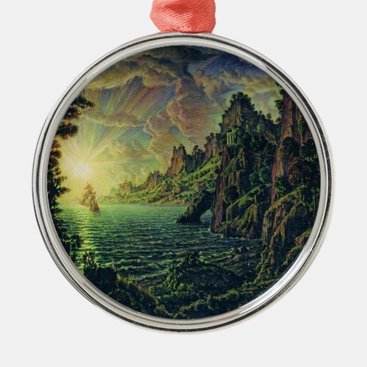 Schiffe: Abend Sun (von Konstantin Bogaevsky) Ornament Aus Metall (Vorne)