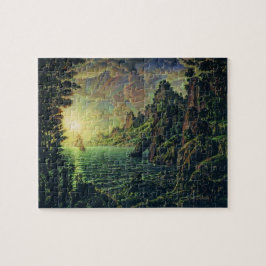 Schiffe: Abend Sun (von Konstantin Bogaevsky) Puzzle