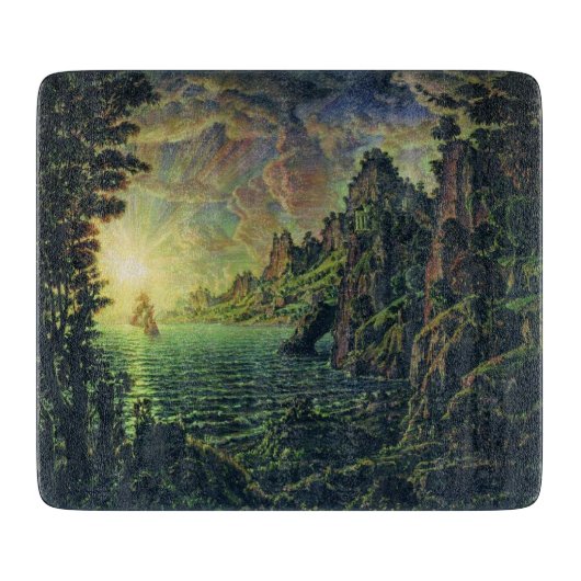 Schiffe: Abend Sun (von Konstantin Bogaevsky) Schneidebrett (Vorderseite)