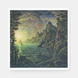 Schiffe: Abend Sun (von Konstantin Bogaevsky) Serviette