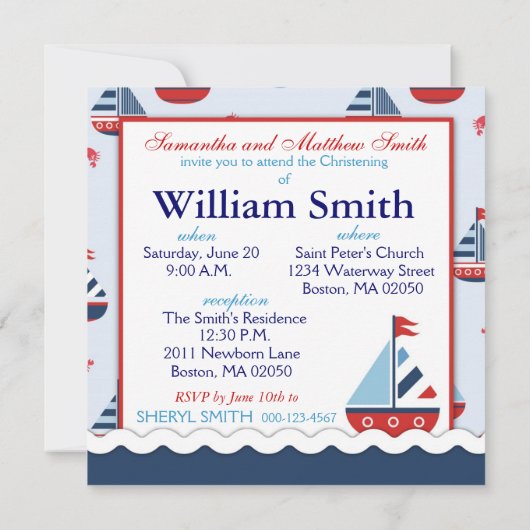 Schiffe ahoi! Taufe Square_Zip Code2 Einladung (Rückseite)