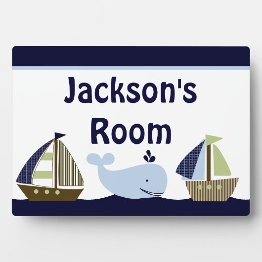 Schiffe Ahoy/nautische Segelboote/Whale Plaque Fotoplatte (Vorderseite)