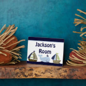 Schiffe Ahoy/nautische Segelboote/Whale Plaque Fotoplatte (Seite)