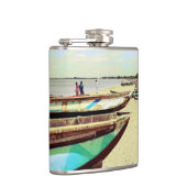 Schiffe am Tropical Beach Flachmann (Rechts)