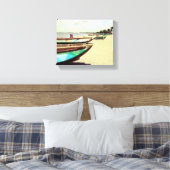 Schiffe am Tropical Beach Leinwanddruck (Insitu (Schlafzimmer))