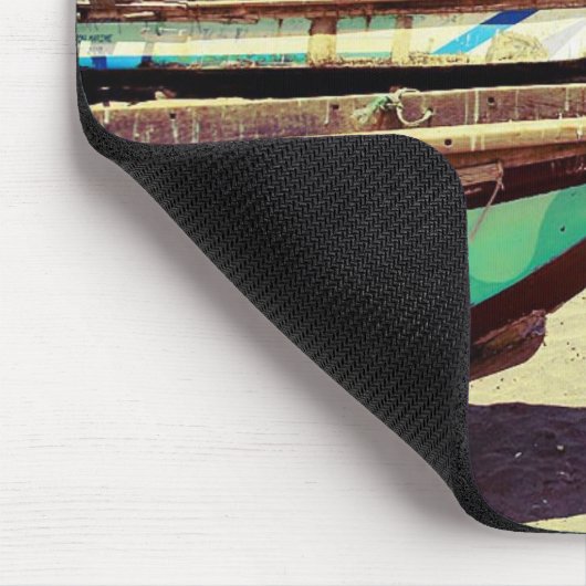 Schiffe am Tropical Beach Mousepad (Ecke)