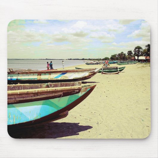 Schiffe am Tropical Beach Mousepad (Vorne)