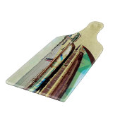 Schiffe am Tropical Beach Schneidebrett (Ecke)