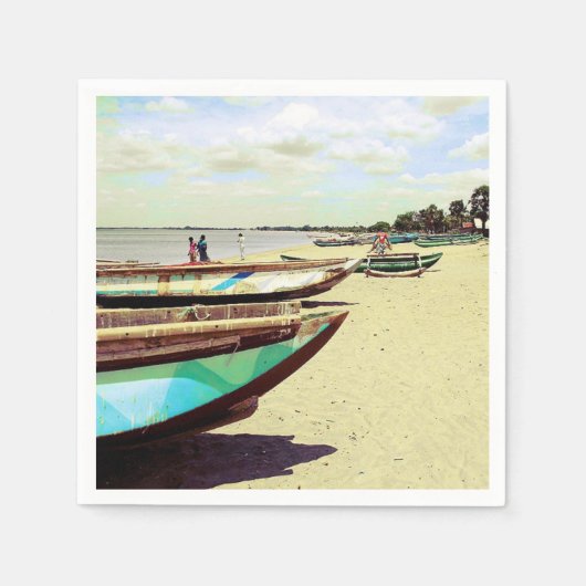 Schiffe am Tropical Beach Serviette (Vorderseite)