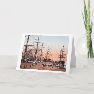 Schiffe an den Kais in San Francisco circa 1900 Karte