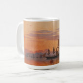 Schiffe auf dem Fluss Tagus | Carl Dahl Kaffeetasse (Vorderseite Links)