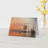 Schiffe auf dem Fluss Tagus | Carl Dahl Karte (Gelbe Blume)