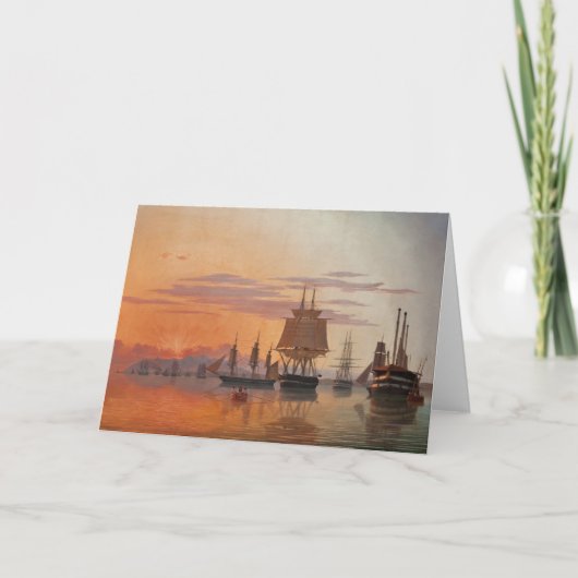 Schiffe auf dem Fluss Tagus | Carl Dahl Karte (Vorderseite)