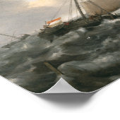 Schiffe auf dem Mohnmeer Poster (Ecke)