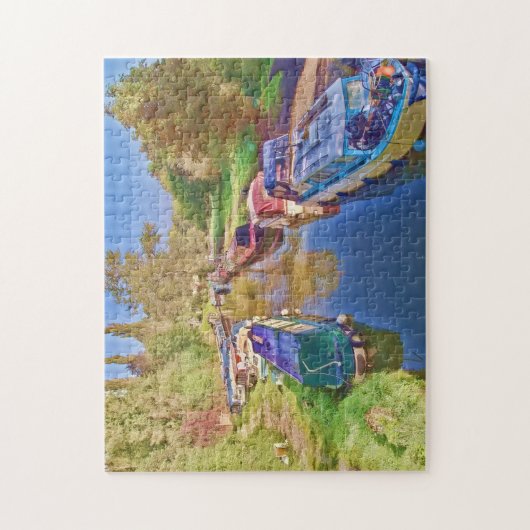 Schiffe auf dem Somerset-Kanal Puzzle (Vertikal)