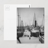 Schiffe auf der Belle River Marine City Michigan Postkarte (Vorne/Hinten)