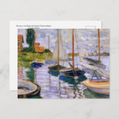 Schiffe auf der Seine von Claude Monet Postcard Postkarte (Vorne/Hinten)