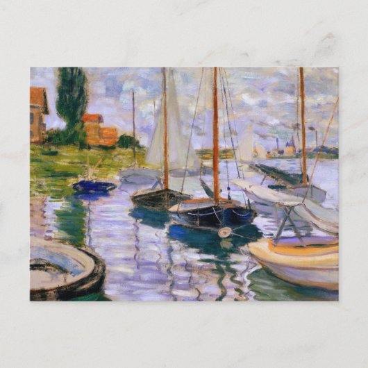 Schiffe auf der Seine von Claude Monet Postcard Postkarte (Vorderseite)