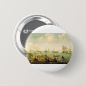 Schiffe auf einer niederländischen Straße Button (Vorne & Hinten)