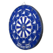 Schiffe auf Marineblau und Weiß Dartscheibe (Vorderseite rechts)