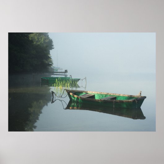 Schiffe auf ruhigem Wasser Poster (Vorne)