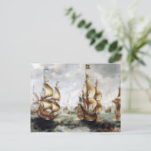 Schiffe auf See 1632 Postkarte (Stehend Vorderseite)