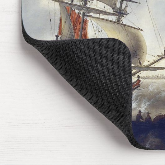 Schiffe auf See 1660er Mousepad (Ecke)