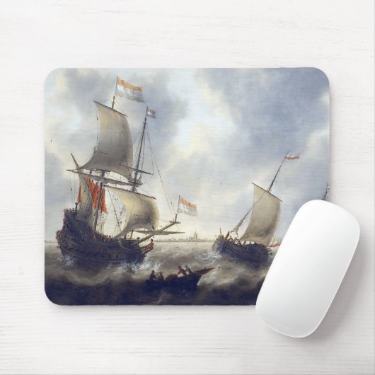 Schiffe auf See 1660er Mousepad (Mit Mouse)