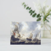 Schiffe auf See 1660er Postkarte (Stehend Vorderseite)